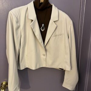 Abercrombie and Fitch Cream Blazer Jacket